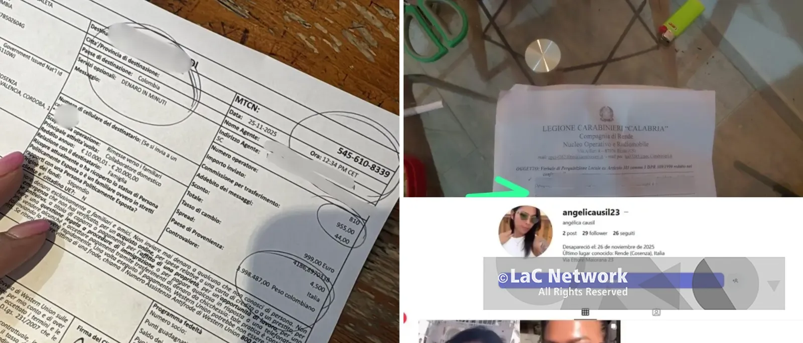 Angelica Causil, le ultime ore: la spesa a Cosenza\u00A0e l’accesso su WhatsApp alle 7.38 del 26 novembre\n