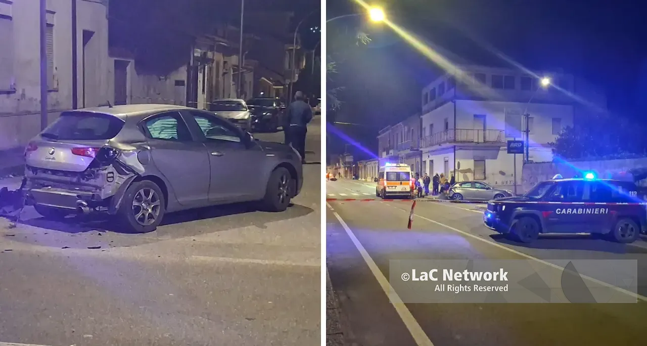 Incidente\u00A0tra un’auto e uno scooter sulla Statale 18 a Mileto: due feriti nel centro cittadino\n