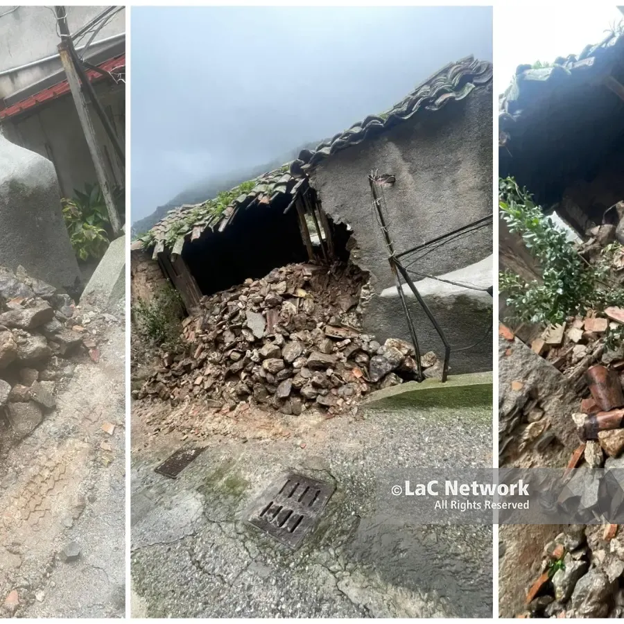 Frana il rudere di una casa abbandonata, quasi isolata la piccola frazione di Sant'Elena a Montebello Jonico\n