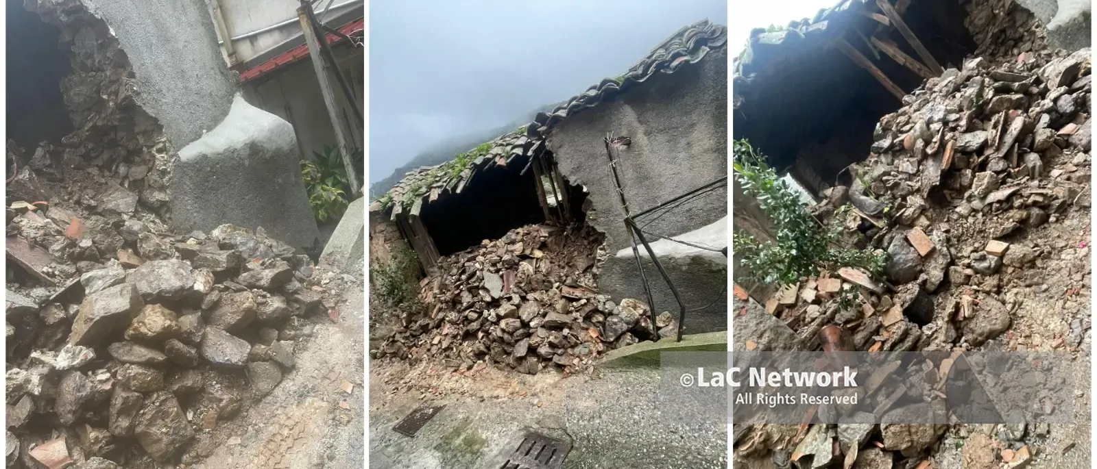 Frana il rudere di una casa abbandonata, quasi isolata la piccola frazione di Sant'Elena a Montebello Jonico\n