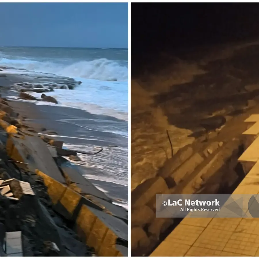 Melito Porto Salvo, la mareggiata divora il lungomare: primi danni nella notte mentre il peggio deve ancora arrivare\n