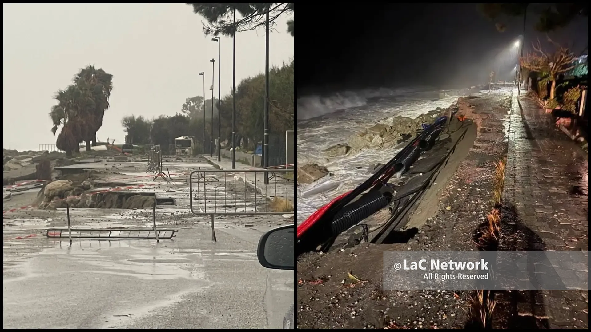 Bova Marina, scatta l’evacuazione del lungomare: mareggiata fuori controllo, residenti costretti a lasciare le case nella notte dell’allerta rossa. La più buia degli ultimi 20 anni\n
