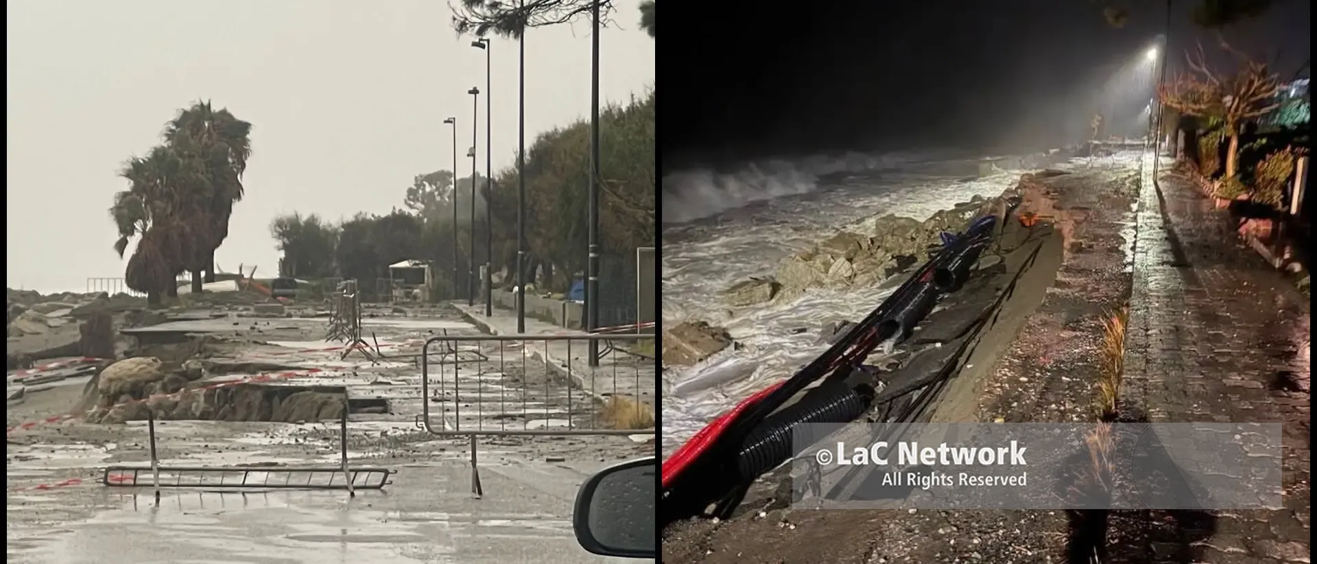 Bova Marina, scatta l’evacuazione del lungomare: mareggiata fuori controllo, residenti costretti a lasciare le case nella notte dell’allerta rossa. La più buia degli ultimi 20 anni\n