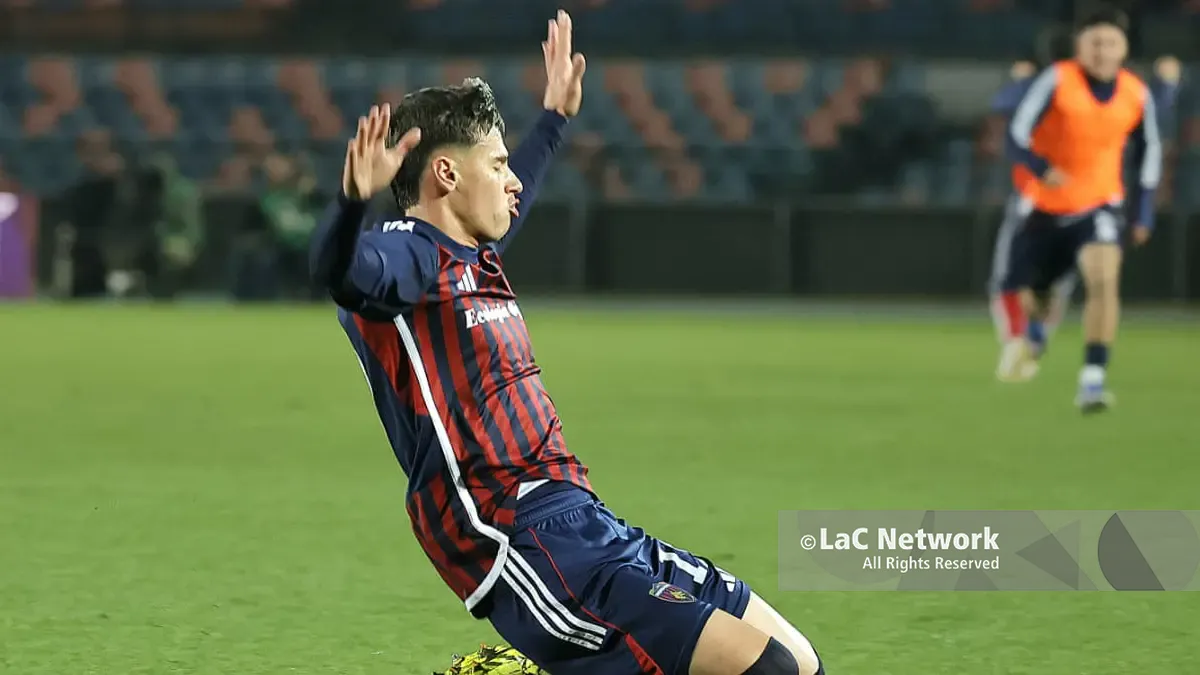 L\\'esultanza di Contiliano dopo il gol (Farina - IPA)