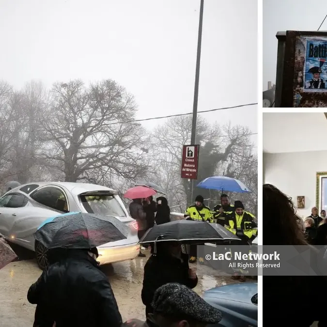 I fiori rossi e blu dell’Arma e un volo di palloncini bianchi: ad Acquafredda chiesa stracolma per l’addio al brigadiere suicida\n