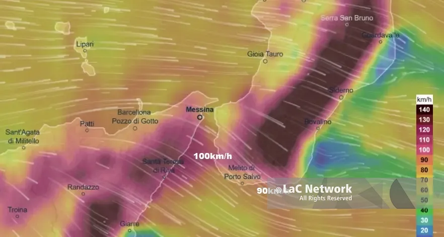 <p>Maltempo in Calabria: il ciclone Ulrike scuote lo Stretto con vento a 100 km/h</p>