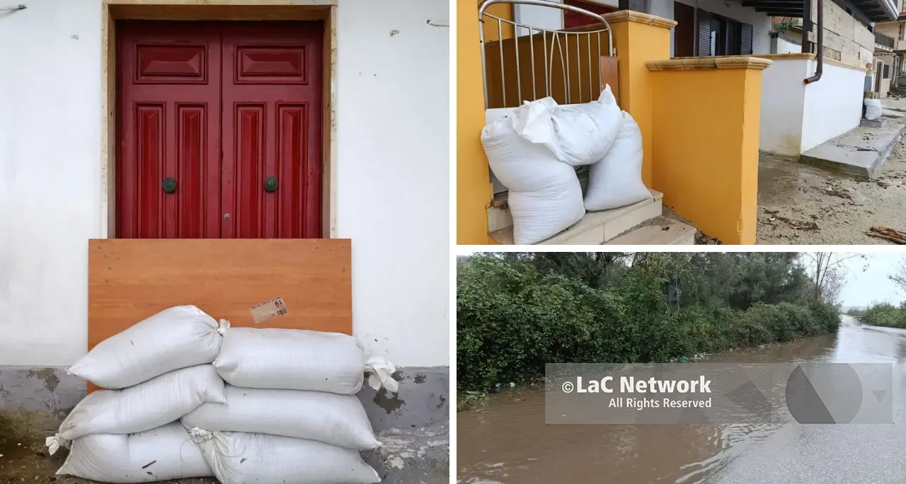 A Vibo Marina\u00A0la notte più lunga con la paura del ciclone:\u00A0sacchi di sabbia davanti alle case, preghiere e fatalismo: «Quando piove è sempre così»\n