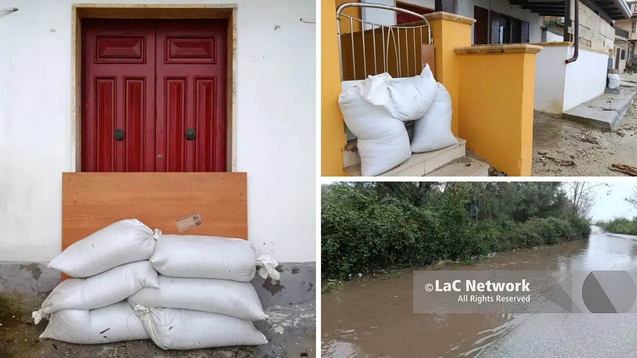 A Vibo Marina\u00A0la notte più lunga con la paura del ciclone:\u00A0sacchi di sabbia davanti alle case, preghiere e fatalismo: «Quando piove è sempre così»\n