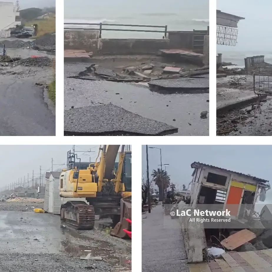 Voragini nelle strade, frane e famiglie isolate nel Tirreno cosentino. Le onde minacciano la ferrovia e la Ss\u00A018\n
