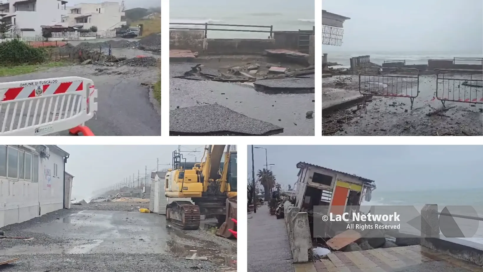 Voragini nelle strade, frane e famiglie isolate nel Tirreno cosentino. Le onde minacciano la ferrovia e la Ss\u00A018\n