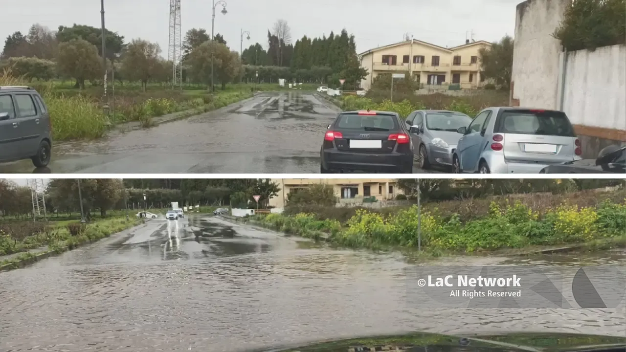 Vibo Valentia, strada allagata a Moderata Durant: disagi\u00A0alla circolazione vicino al teatro comunale\n