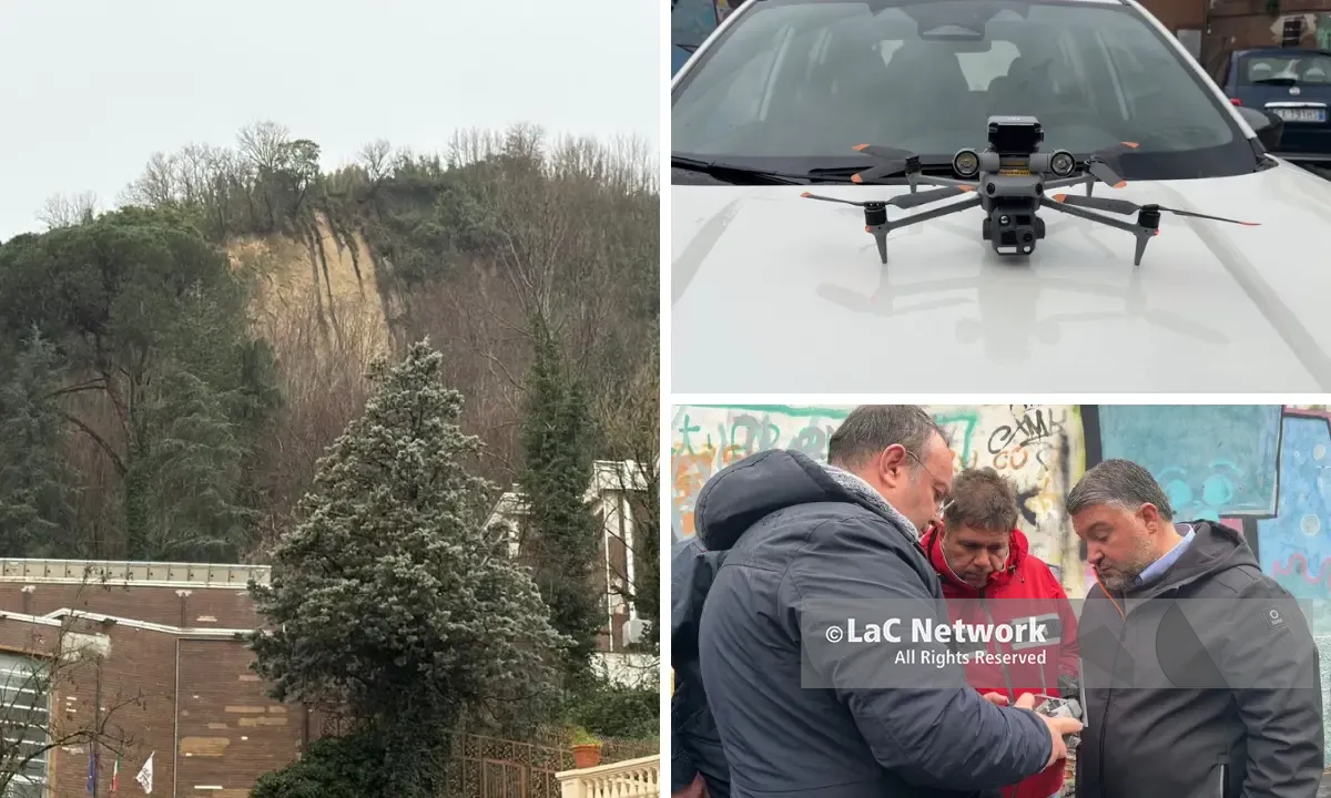 Cosenza, «il costone che sovrasta il\u00A0Telesio in costante monitoraggio». L’assessore Sconosciuto sul posto | VIDEO