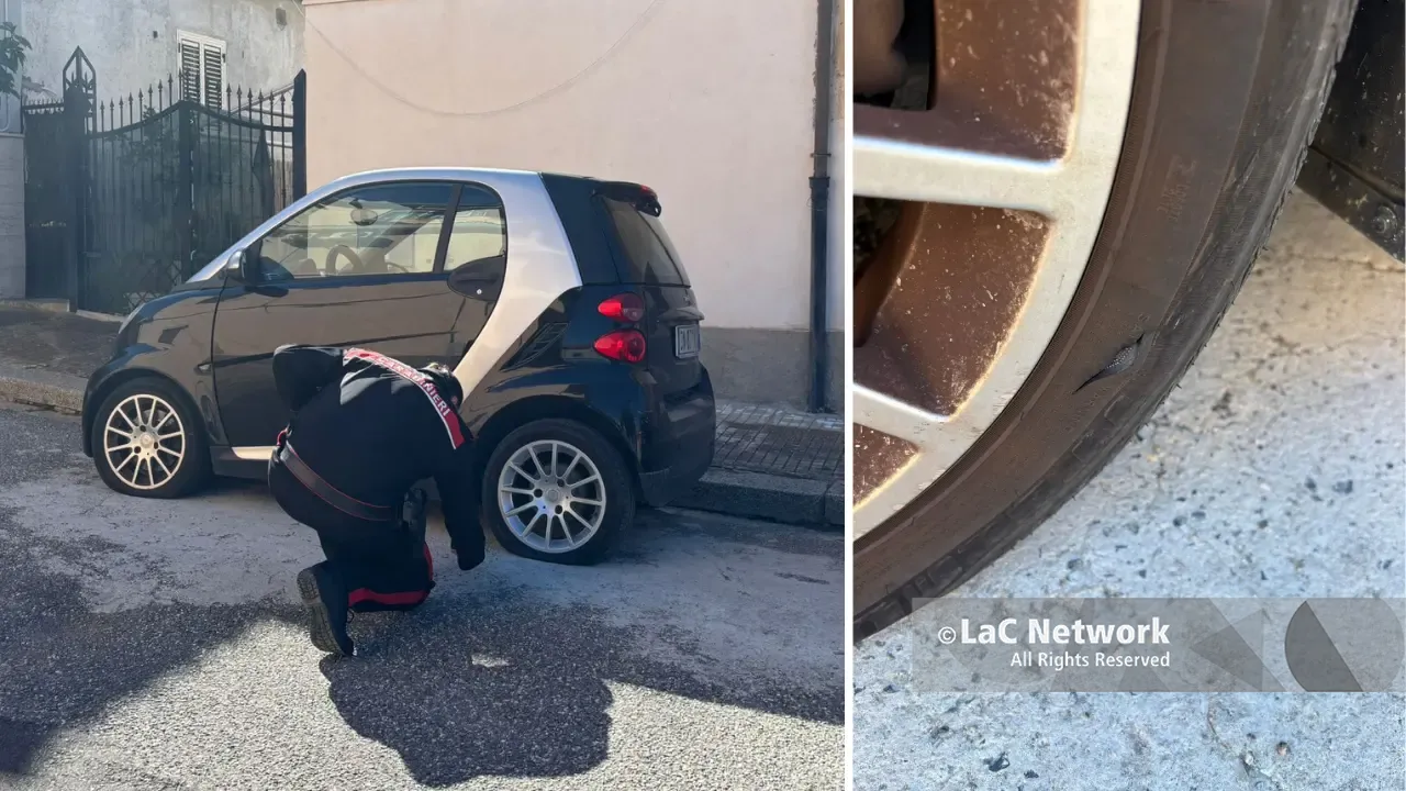 Parghelia, squarciate le ruote dell’auto del consigliere di minoranza Fabio Minieri: indagano i carabinieri\n