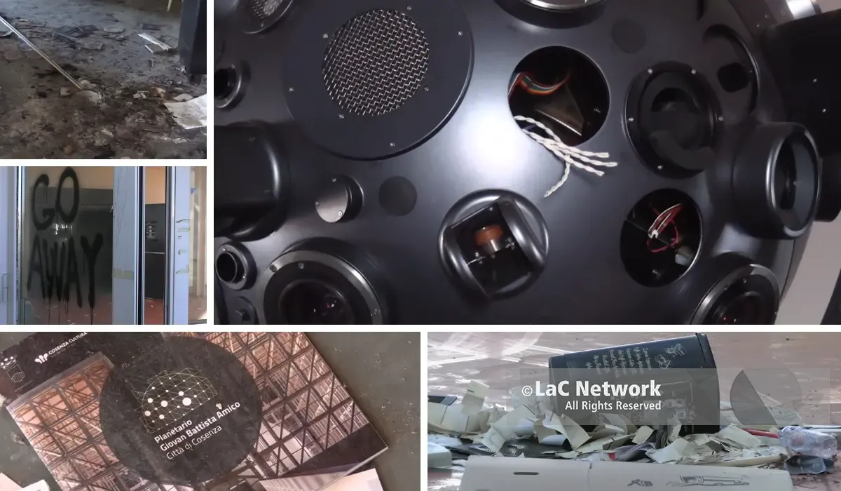 Piccoli incendi, graffiti e un danno a sei zeri: la tragica realtà del Planetario di Cosenza\n