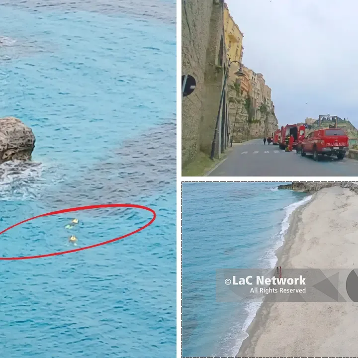 Sommozzatori in azione a Tropea: nuove ricerche nel punto dove fu recuperato il corpo del migrante\n