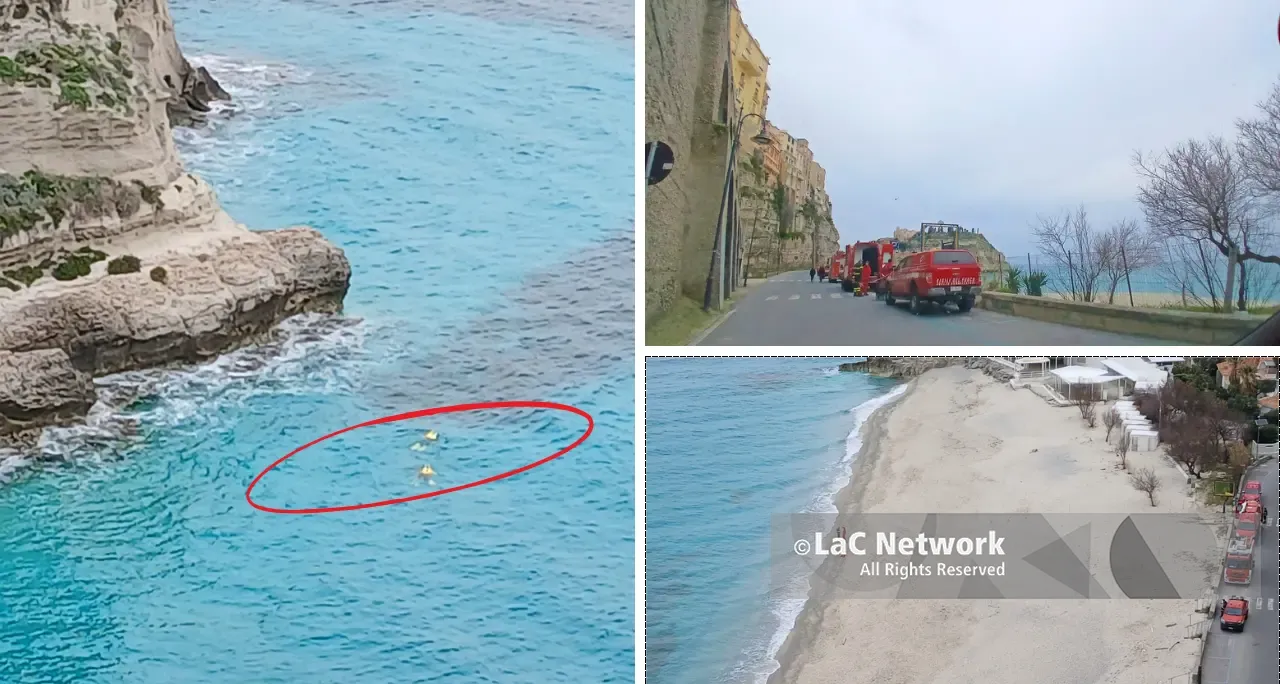 Sommozzatori in azione a Tropea: nuove ricerche nel punto dove fu recuperato il corpo del migrante\n