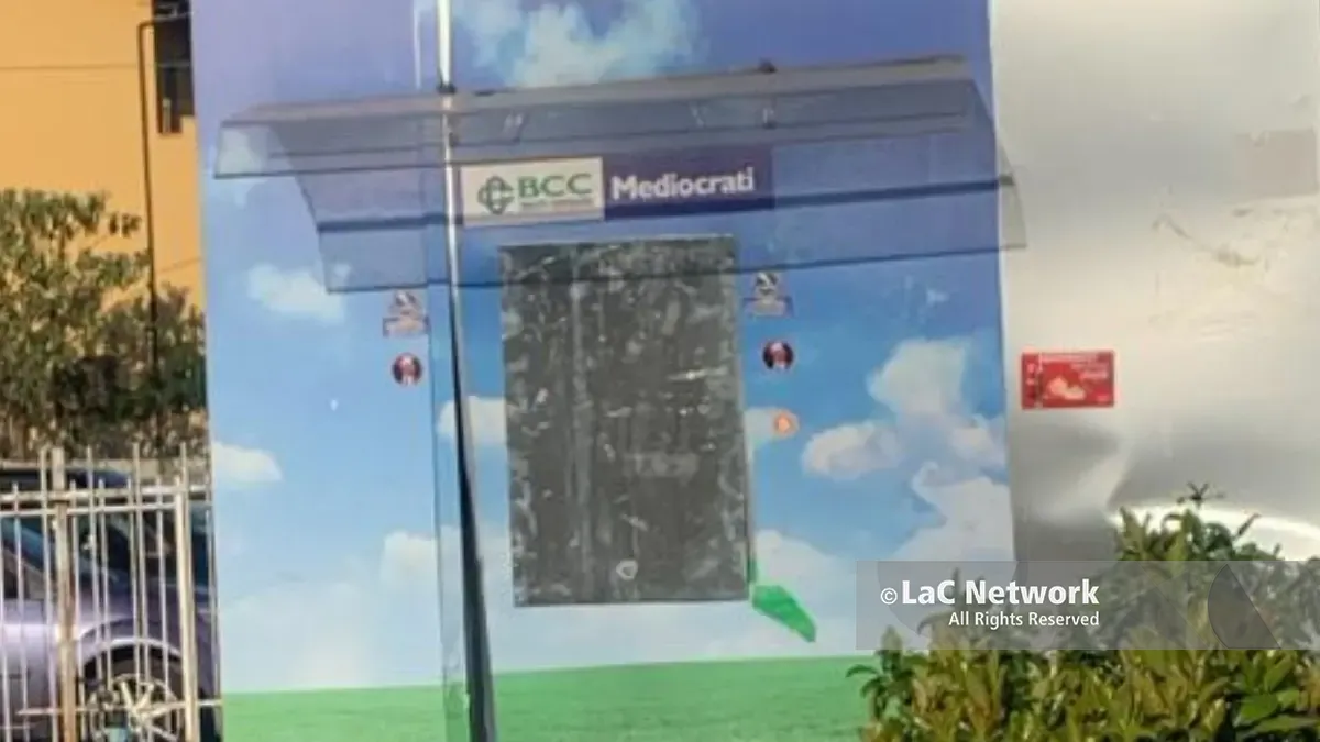 Il bancomat in viale Trieste a Settimo di Montalto Uffugo