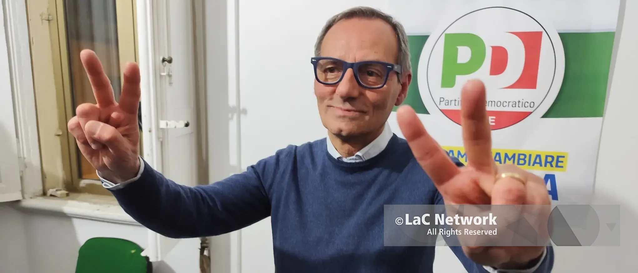 Battaglia vince e festeggia in Federazione Pd con Panetta e Falcomatà: «Ora subito a lavoro»\n