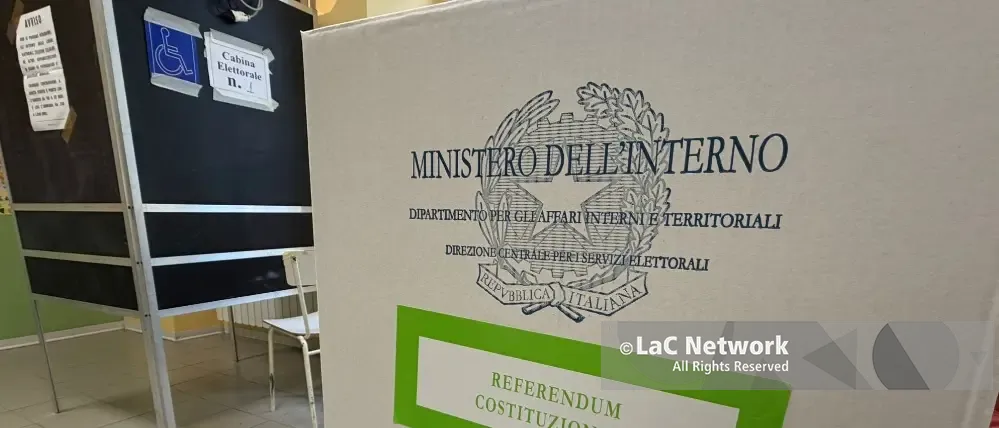 Referendum giustizia, alle 12 affluenza sotto il 15% in Italia: Calabria ultima con il 9,7%. Lunedì alle 15 lo speciale su LaC\n