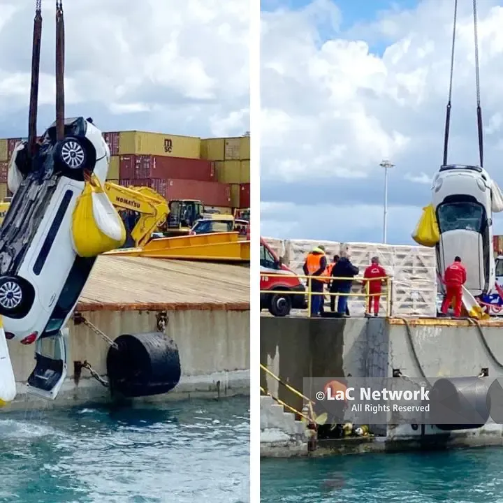 Incidente nel porto di Gioia Tauro: auto cade in acqua durante le operazioni di sbarco