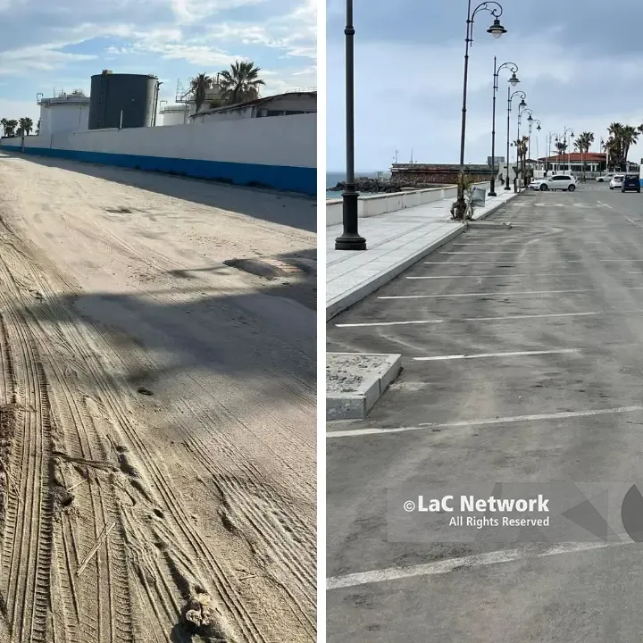 Vibo Marina, via Vespucci non è più una “spiaggia”: dopo tre mesi dalle mareggiate ripulita la strada dalla sabbia\n