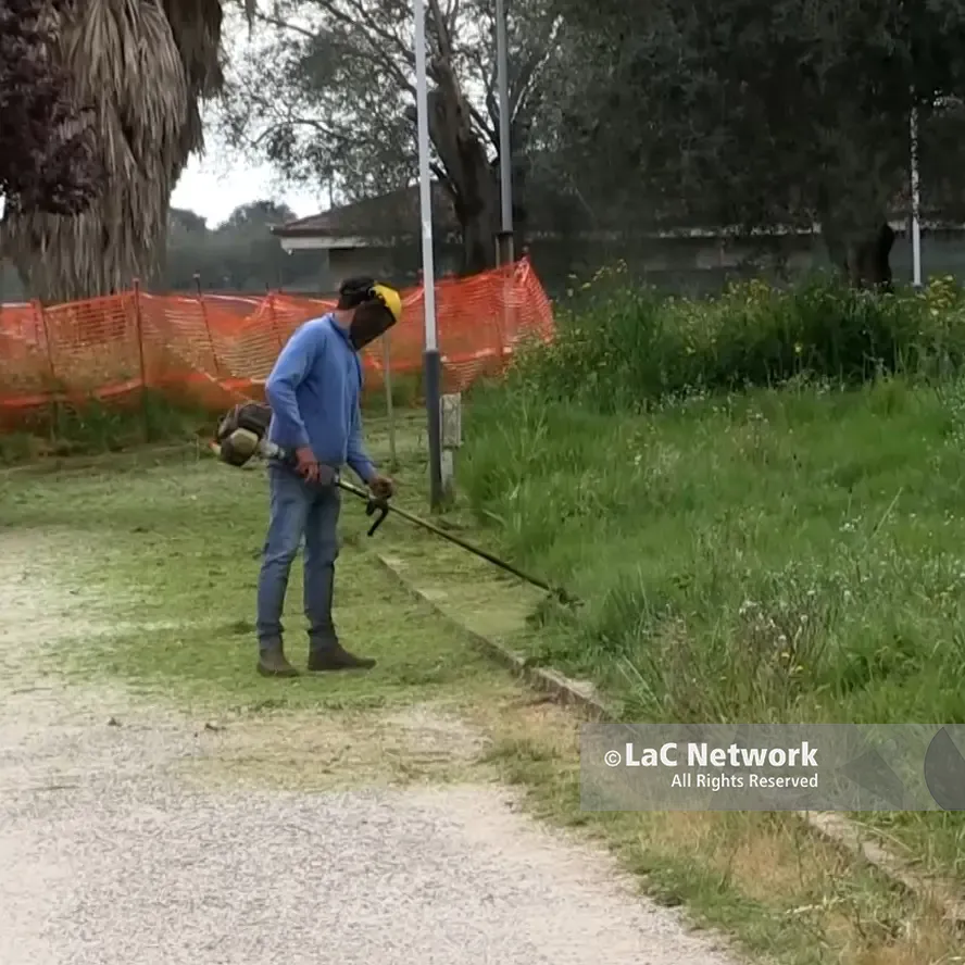 Parco urbano di Vibo, operai del Comune al lavoro dopo le polemiche sulla manutenzione dell’area verde\n
