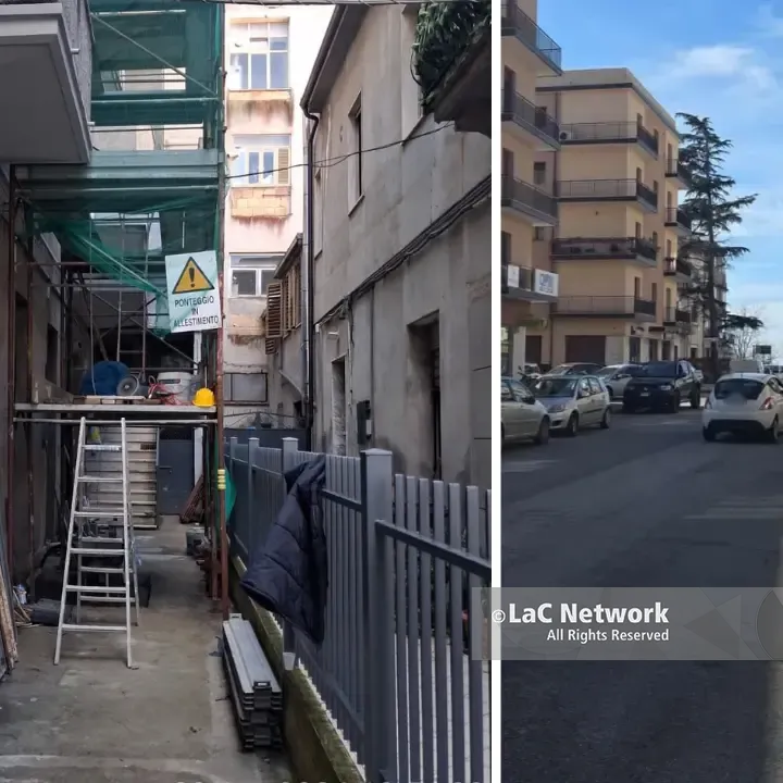 Incidente sul lavoro nel centro di Vibo, operaio cade da un'impalcatura in via Dante Alighieri\n