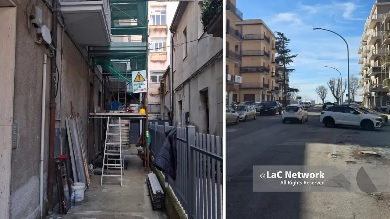 Incidente sul lavoro nel centro di Vibo, operaio cade da un'impalcatura in via Dante Alighieri\n