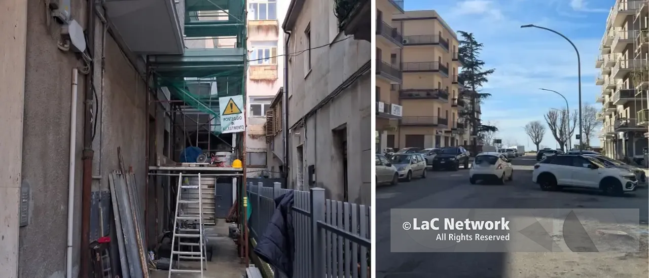 Incidente sul lavoro nel centro di Vibo, operaio cade da un'impalcatura in via Dante Alighieri\n
