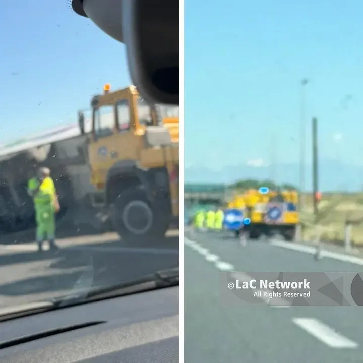 Camion si ribalta allo svincolo di Montalto Uffugo: traffico rallentato sull’A2\n