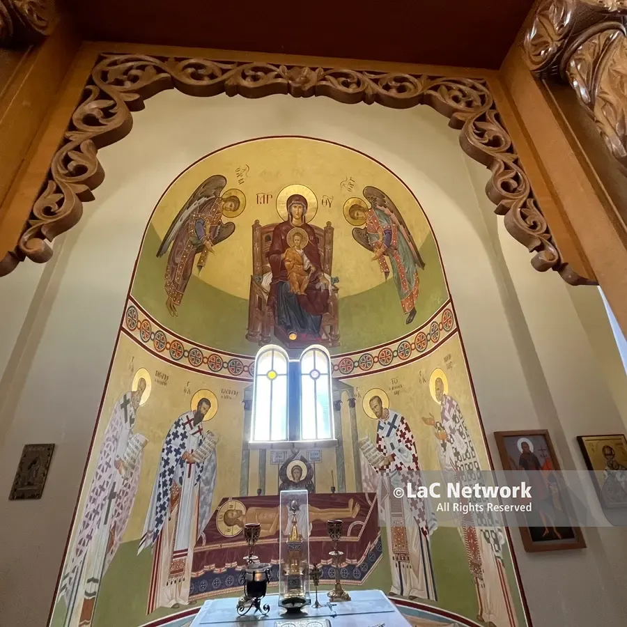 Dall’Oriente un altro frammento di Paradiso:\u00A0un affresco illumina l’abside della chiesa ortodossa di San Paolo dei Greci di Reggio