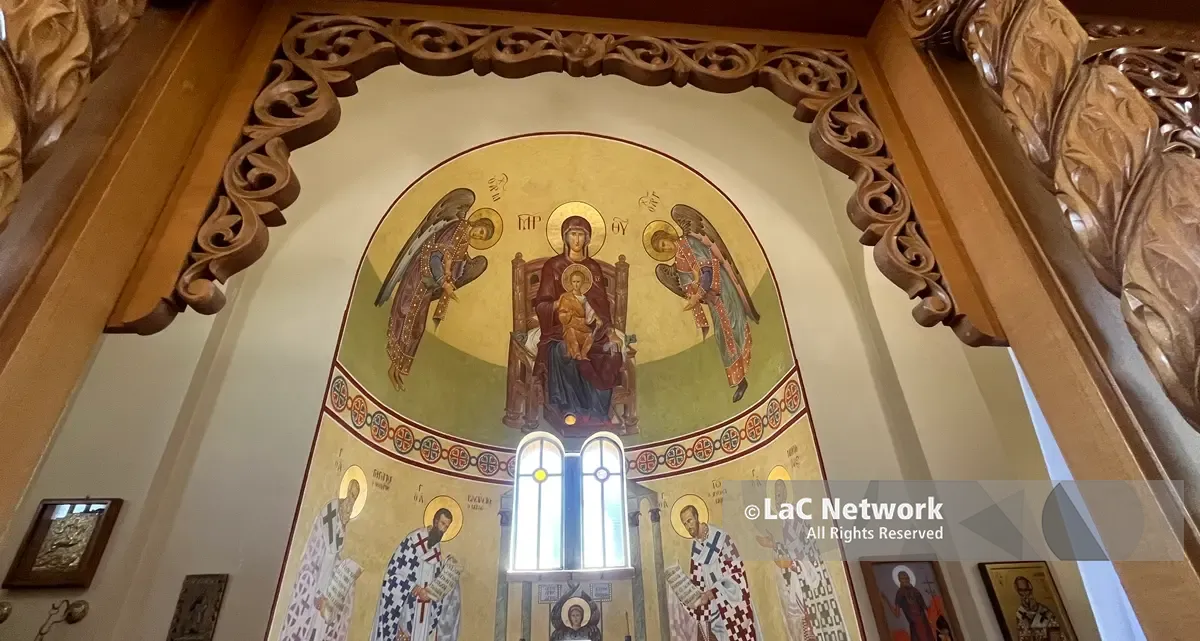 Dall’Oriente un altro frammento di Paradiso:\u00A0un affresco illumina l’abside della chiesa ortodossa di San Paolo dei Greci di Reggio