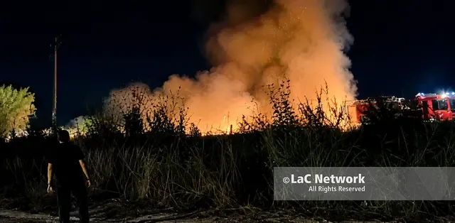 Sibari, allarme al Parco Archeologico: un incendio minaccia l'area protetta