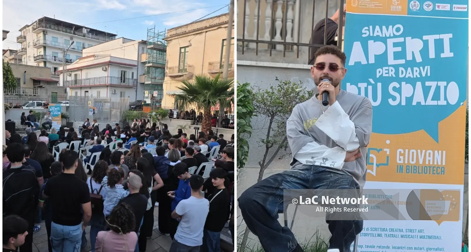 Rocco Hunt a Bova Marina incontra i giovani in Biblioteca: «La cultura sarà la nostra salvezza»\n