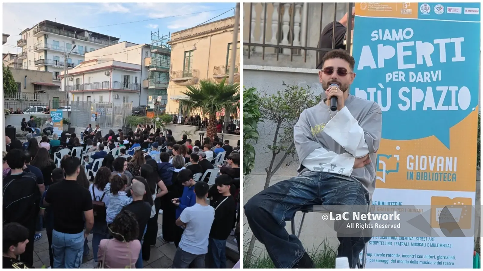 Rocco Hunt a Bova Marina incontra i giovani in Biblioteca: «La cultura sarà la nostra salvezza»\n