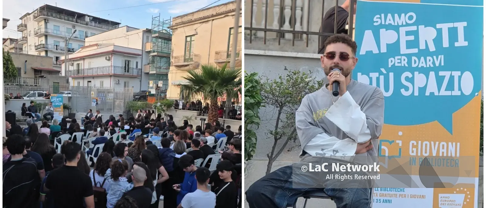 Rocco Hunt a Bova Marina incontra i giovani in Biblioteca: «La cultura sarà la nostra salvezza»\n