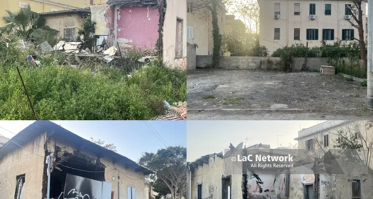 Reggio, in via Fratelli Spagnolo area liberata da spazzatura e verde incolto circondata da baracche – discariche FOTO\n\n\n