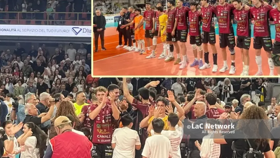 La Domotek batte Belluno 3-0: il PalaCalafiore esplode e Reggio vola in serie A2 – FOTO