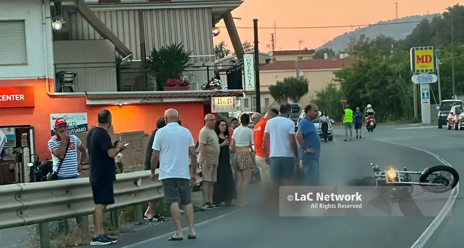 Ancora un incidente sulla statale 18, centauro riverso sull’asfalto\u00A0a Belvedere Marittimo\n