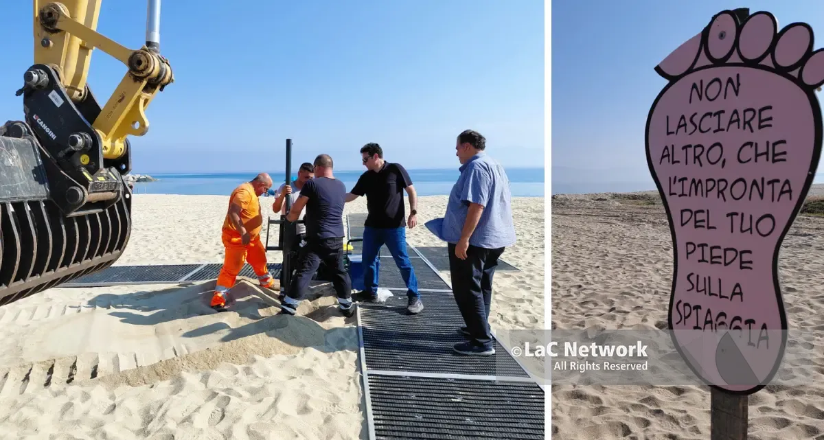 Vibo, scatta la pulizia straordinaria delle spiagge:\u00A0sistemate passerelle e sedia job per le persone con disabilità\n