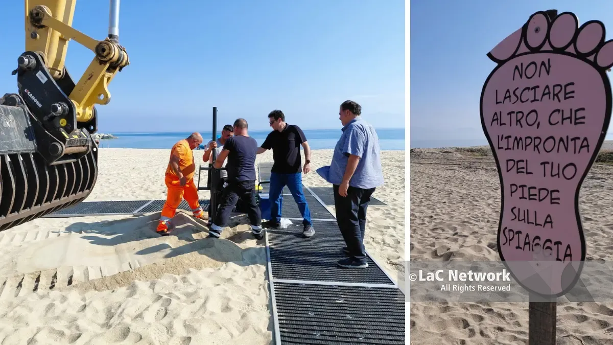 Vibo, scatta la pulizia straordinaria delle spiagge:\u00A0sistemate passerelle e sedia job per le persone con disabilità\n