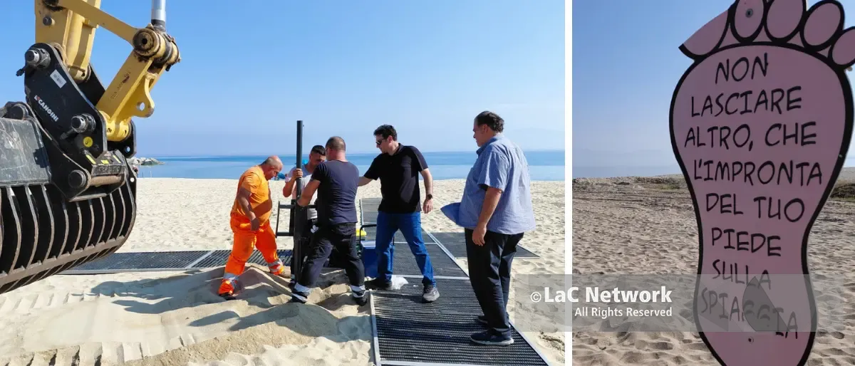 Vibo, scatta la pulizia straordinaria delle spiagge:\u00A0sistemate passerelle e sedia job per le persone con disabilità\n