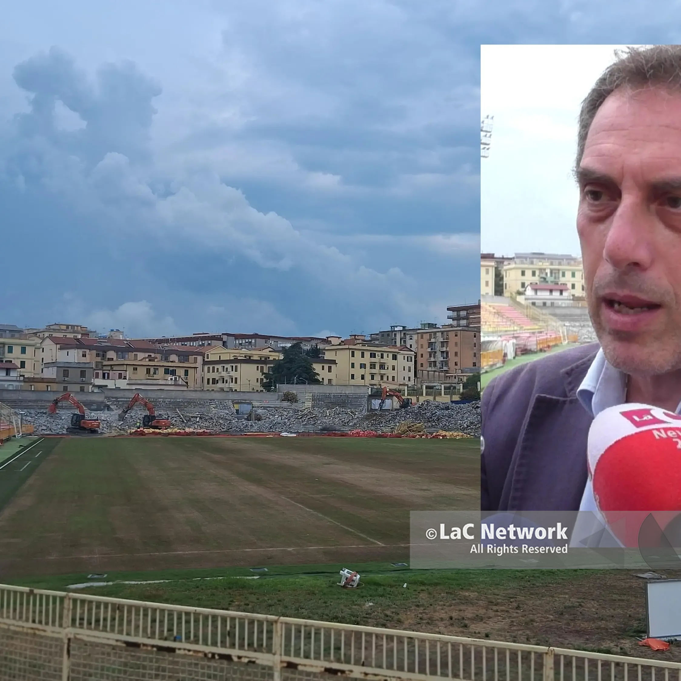 Cantieri al Ceravolo, Fiorita detta la linea sui tempi: «Lavori\u00A0in pochi mesi, l'obiettivo è giocare subito in casa»\n