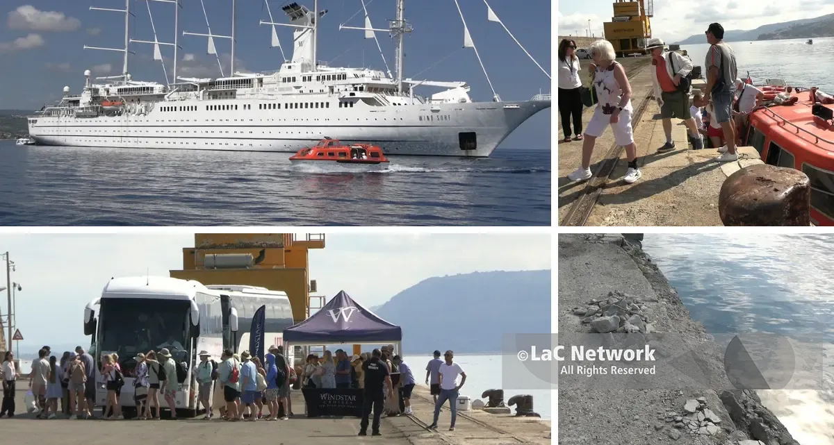 Vibo Marina, ce la siamo cavata con una spazzata veloce: l’arrivo del veliero Wind Surf tra luci e ombre\n
