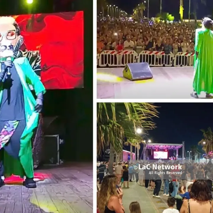 Grande successo di pubblico per il concerto di Cristiano Malgioglio sul lungomare di Gioia Tauro: «Vi amo»\n