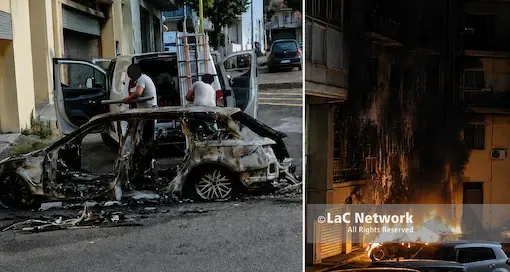 Rossano, auto in fiamme: danneggiato un intero stabile, due residenti rischiano l'intossicazione\n