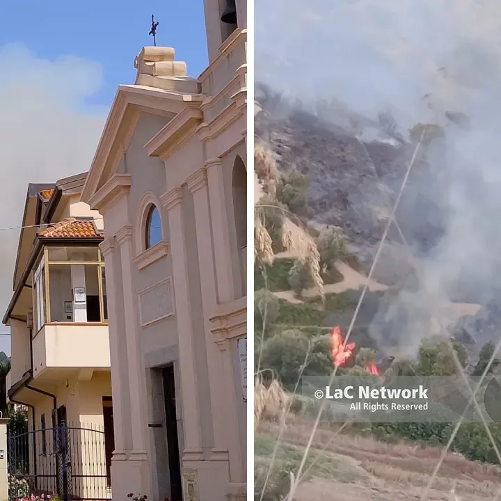 Il Vibonese brucia, vasti roghi tra Drapia e Stefanaconi: enorme nube di fumo sovrasta la città capoluogo\n