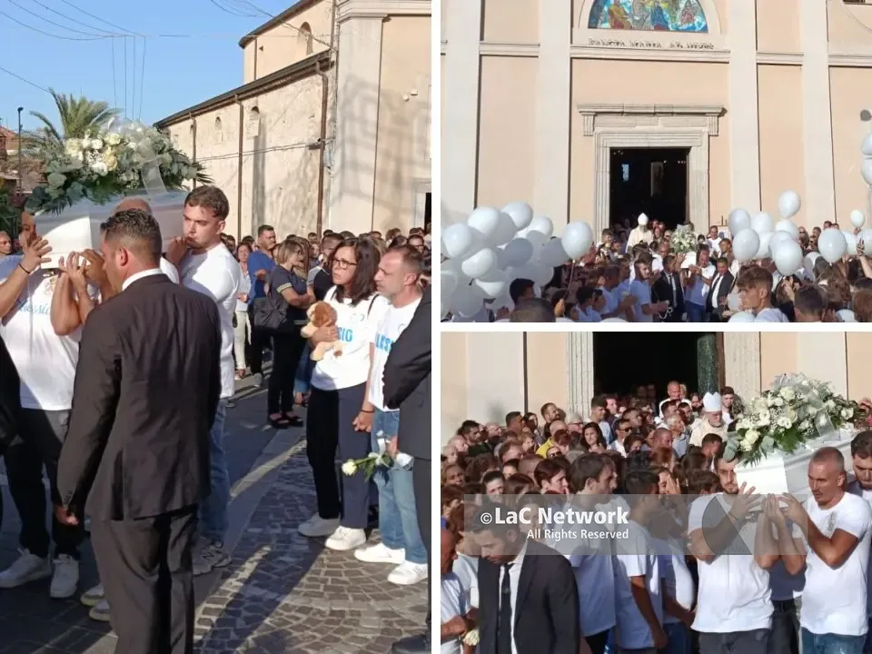 L'ultimo saluto al piccolo Alessio Pio: la lettera del cuginetto Samuel commuove Zungri, applausi e palloncini bianchi per l'addio
