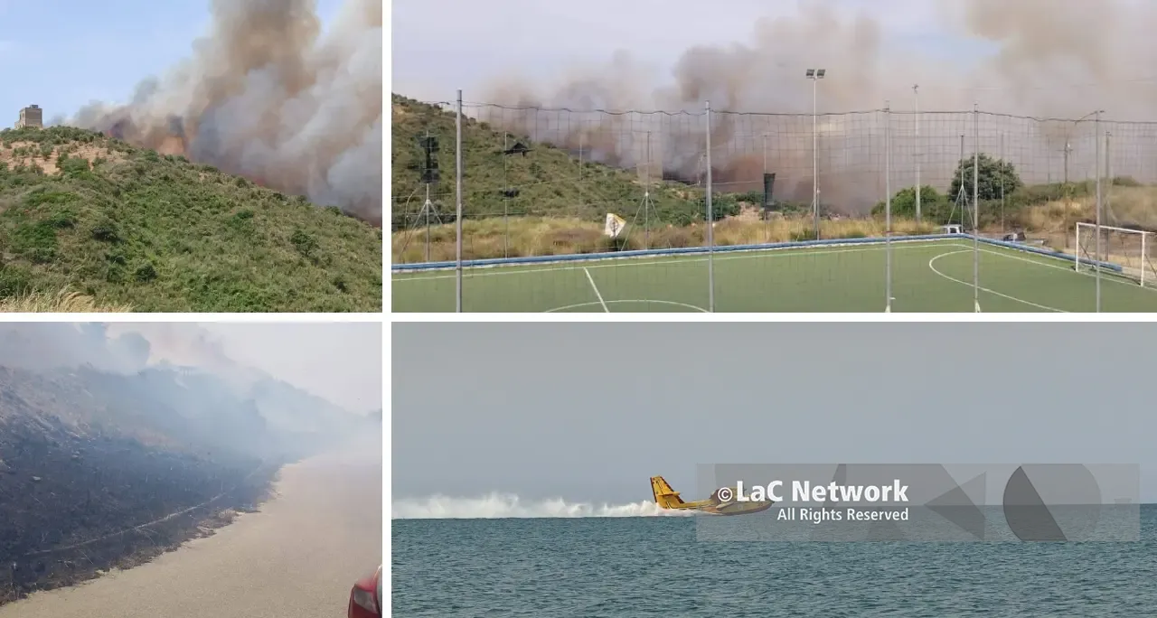 Incendio a Cirò, in fumo cento ettari di macchia mediterranea:\u00A0fiamme a ridosso di abitazioni e scuole\n