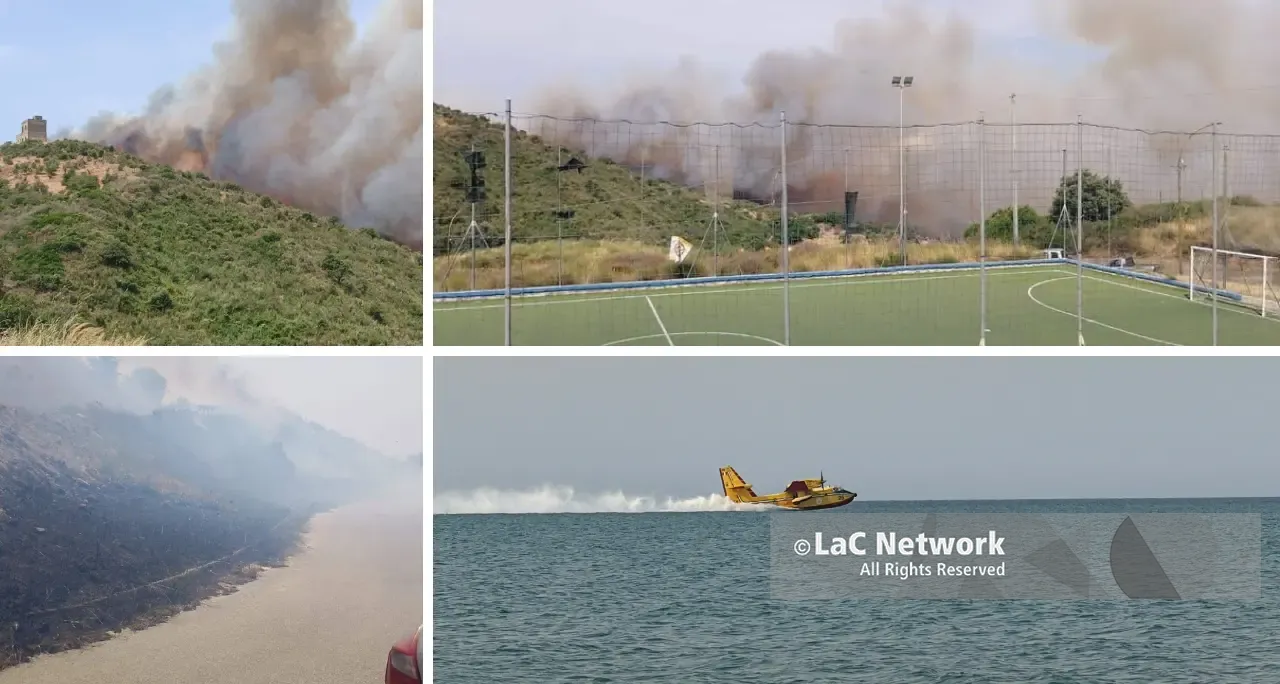 Incendio a Cirò, in fumo cento ettari di macchia mediterranea:\u00A0fiamme a ridosso di abitazioni e scuole\n